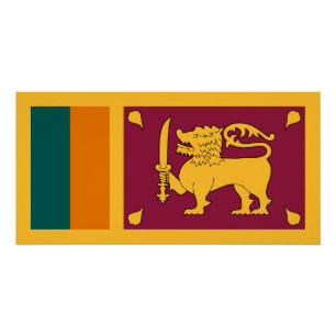 Poster Drapeau Sri Lanka