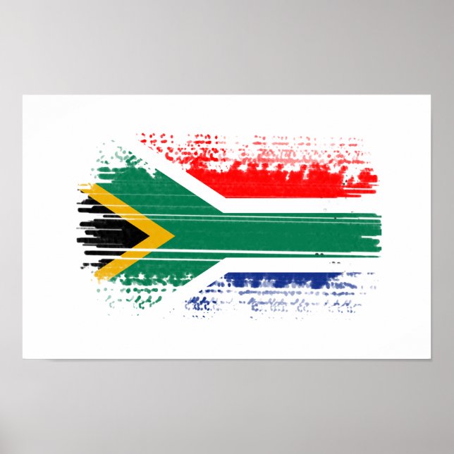 Poster drapeau sud-africain (Devant)