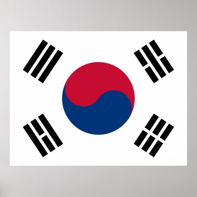 Poster Drapeau sud-coréen (Devant)