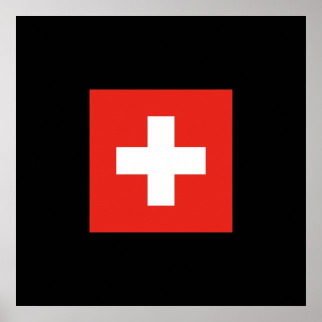 Poster Drapeau suisse - Drapeau suisse (Devant)