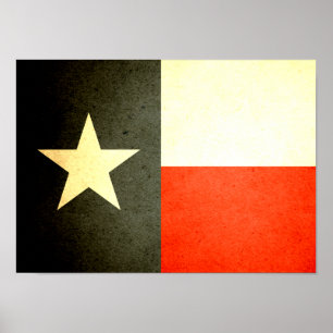 Poster Drapeau Sun embrassé Texas