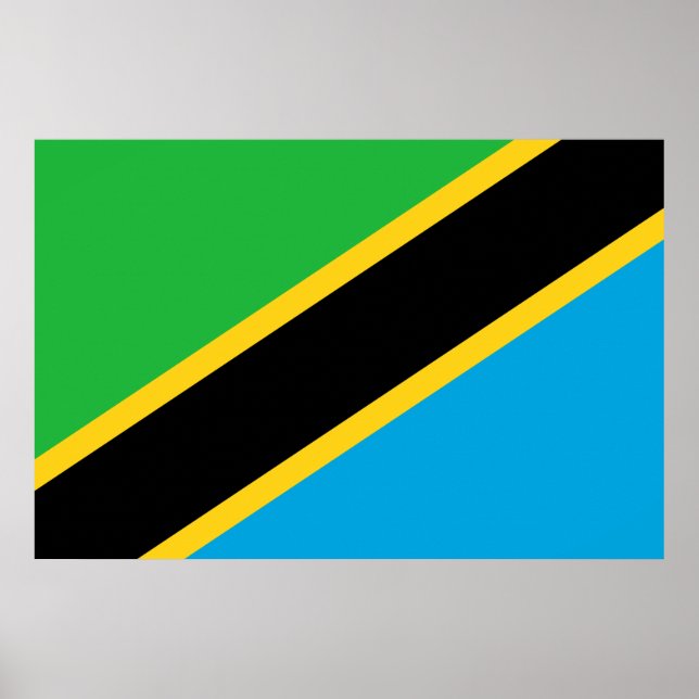 Poster Drapeau tanzanien (Devant)