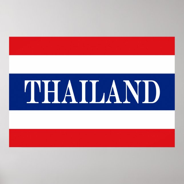 Poster Drapeau thaïlandais (Devant)