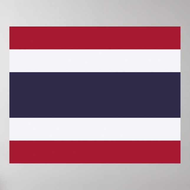 Poster Drapeau thaïlandais (Thaïlande) (Devant)