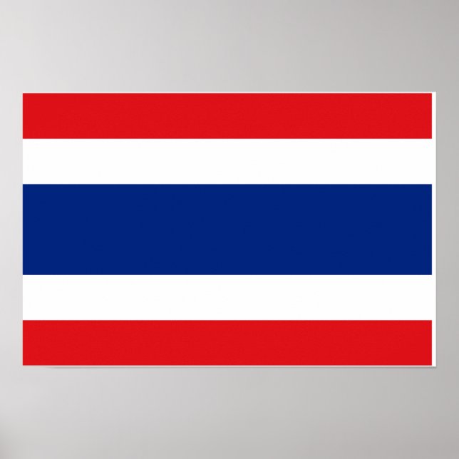 Poster Drapeau Thaïlande (Devant)