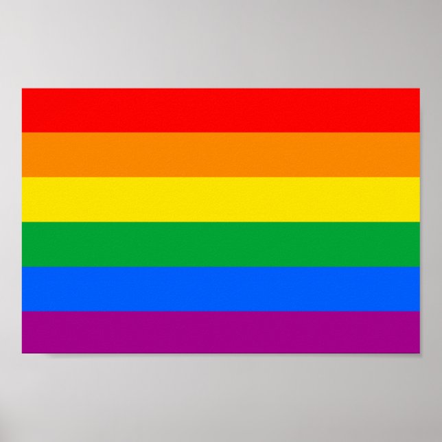 Poster Drapeau traditionnel LGBTQIA+ Pride (Devant)