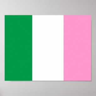 Poster drapeau tricolore de Terre-Neuve (Canada)