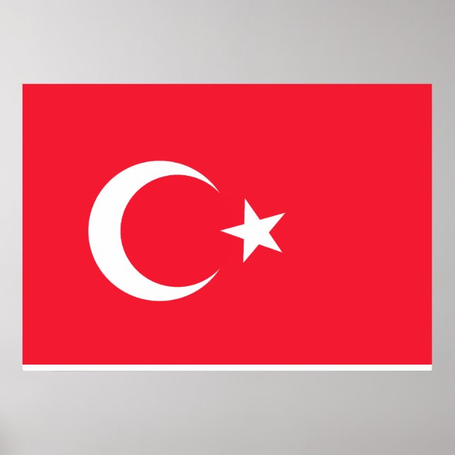 Poster Drapeau turc (Devant)