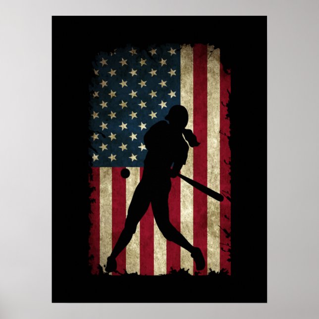 Poster Drapeau Tween Girls Softball Stuff USA (Devant)