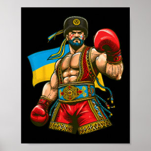 Poster Drapeau Ukraine Boxer Ukraine
