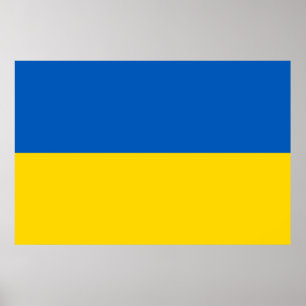 Poster Drapeau ukrainien. 