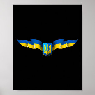 Poster Drapeau ukrainien Fierté Ukraine 