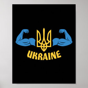 Poster Drapeau ukrainien Hommes ukrainiens Citation ukrai