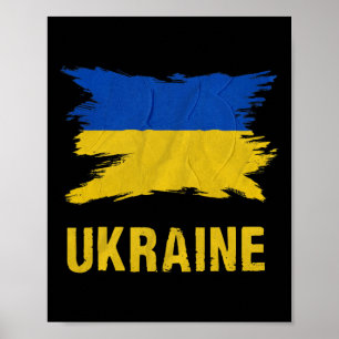 Poster Drapeau ukrainien vintage drapeau Ukraine 3 