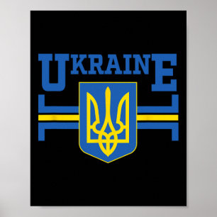 Poster Drapeau ukrainien Vintage Héritage 5