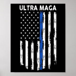 Poster Drapeau Ultra Maga US Fier Ultra Maga