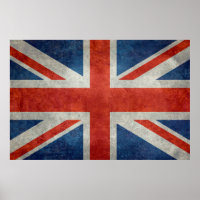 Drapeau Union Jack britannique dans style rétro te