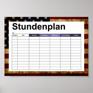 Poster Drapeau USA / Grunged