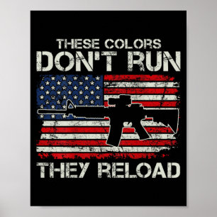 Poster Drapeau Usa Les Couleurs Ne Coulent Pas Elles Rech