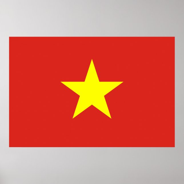 Poster Drapeau vietnamien (Vietnam) (Devant)