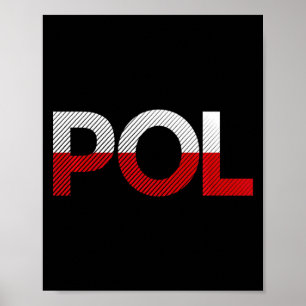 Poster Drapeau vintage Pologne Football Sport Drapeau Cit