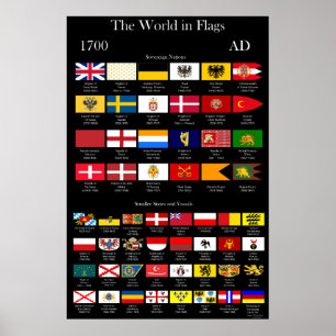 Poster Drapeaux 1700 d'ANNONCE du monde
