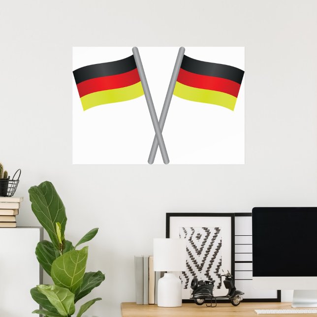 Poster Drapeaux croisés d'Allemagne Fierté et patrimoine (Créateur téléchargé)