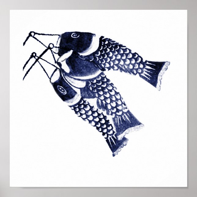Poster Drapeaux de Koi (Devant)