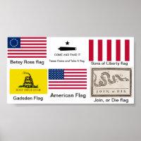 Drapeaux de la révolution américaine