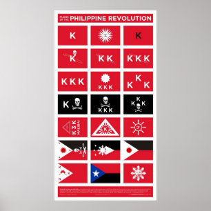 Poster Drapeaux de la révolution philippine - Grande