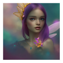 Dream imaginaire Sweet Fairy Girl rose violet Post