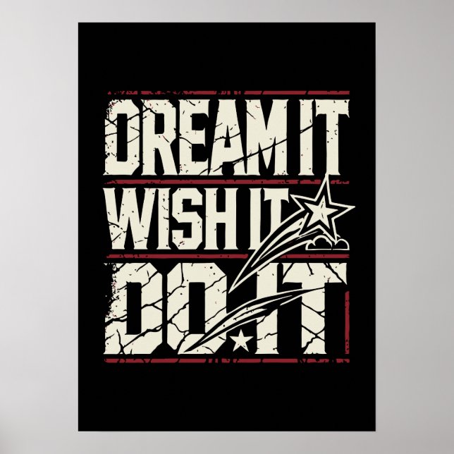 Poster Dream It, WIsh It, Do It - Success Motivational (Devant)