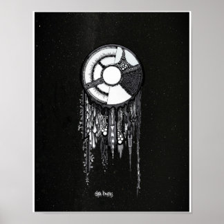 Poster Dreamcatcher - Arrière - plan étoilé