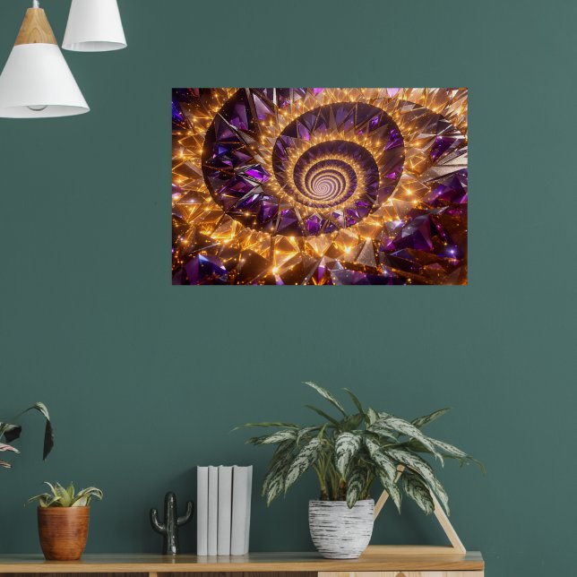 Poster Dreamscape de spirale dorée (Salon 1)
