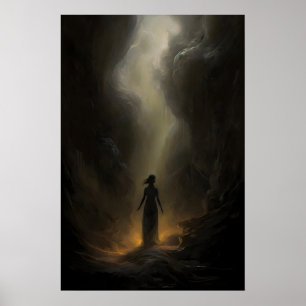 Poster Dreamscape Moody Wall Art, peinture à l'huile céle