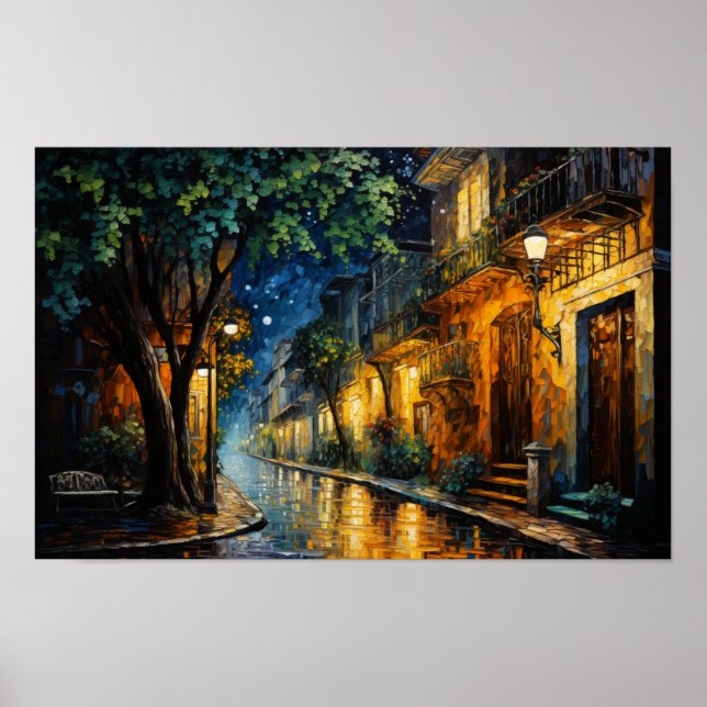 Poster 🎨 Dreamscape Oil Peinture Series Happy Homes 🌆 (Devant)
