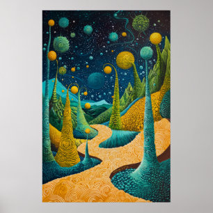 Poster Dreamscape surréaliste cosmique 1815