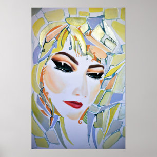 Poster Dreamy Psychedelic Utopian Girl