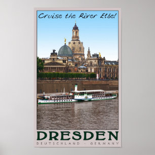 Poster Dresde - Sur l'Elbe