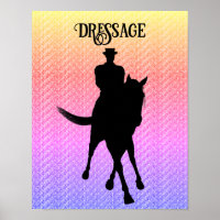 Dressage Cheval Et Rider Silhouette