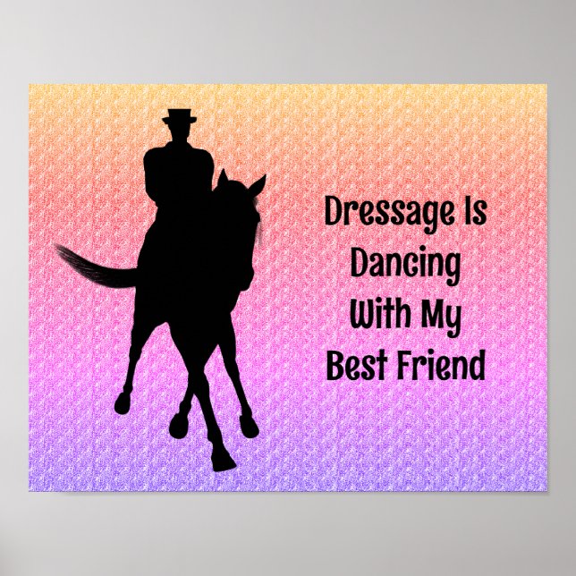 Poster Dressage Danser Avec Meilleur Ami Cheval Et Rider (Devant)