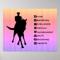 Dressage Est Silhouette De Cheval Et Cavalier