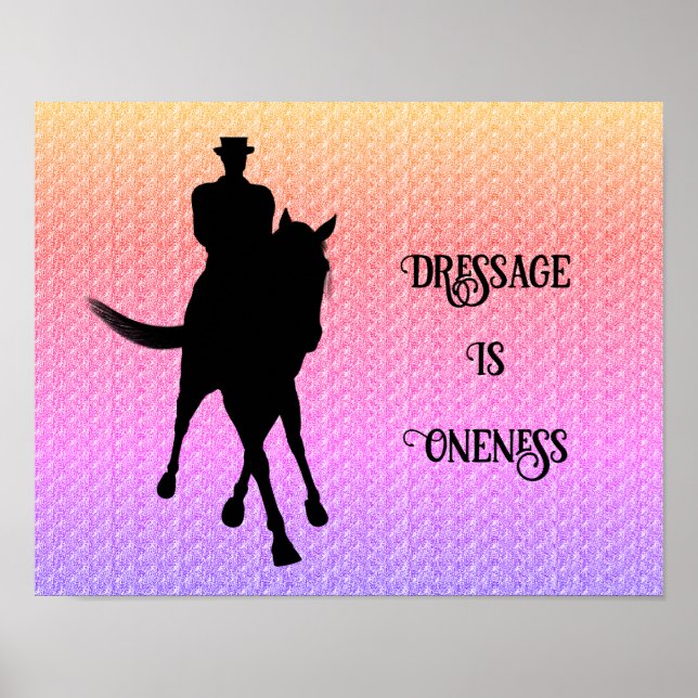 Poster Dressage Est Un Seul Cheval Et Rider (Devant)