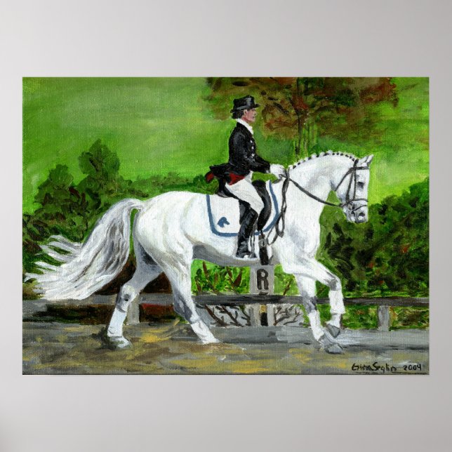 Poster Dressage Horse Portrait I (Devant)