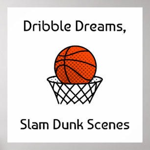 Poster Dribble Dreams, Scènes de Dunk Basketball