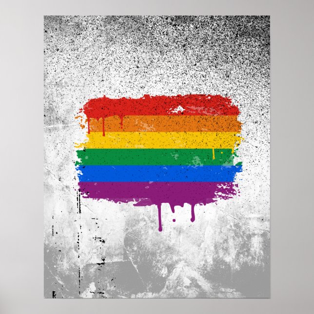 POSTER DRIPPER LE DRAPEAU GAY (Devant)