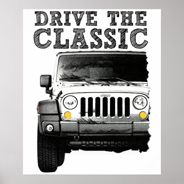 Poster drive the classic-jeep (Devant)