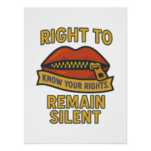 Poster Droit de rester silencieux : connaître vos droits