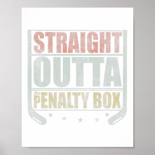 Poster Droit devant la boîte de pénalité Hockey