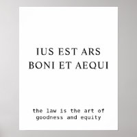 Droit Goodness & Equity Inspirational Latin Citati